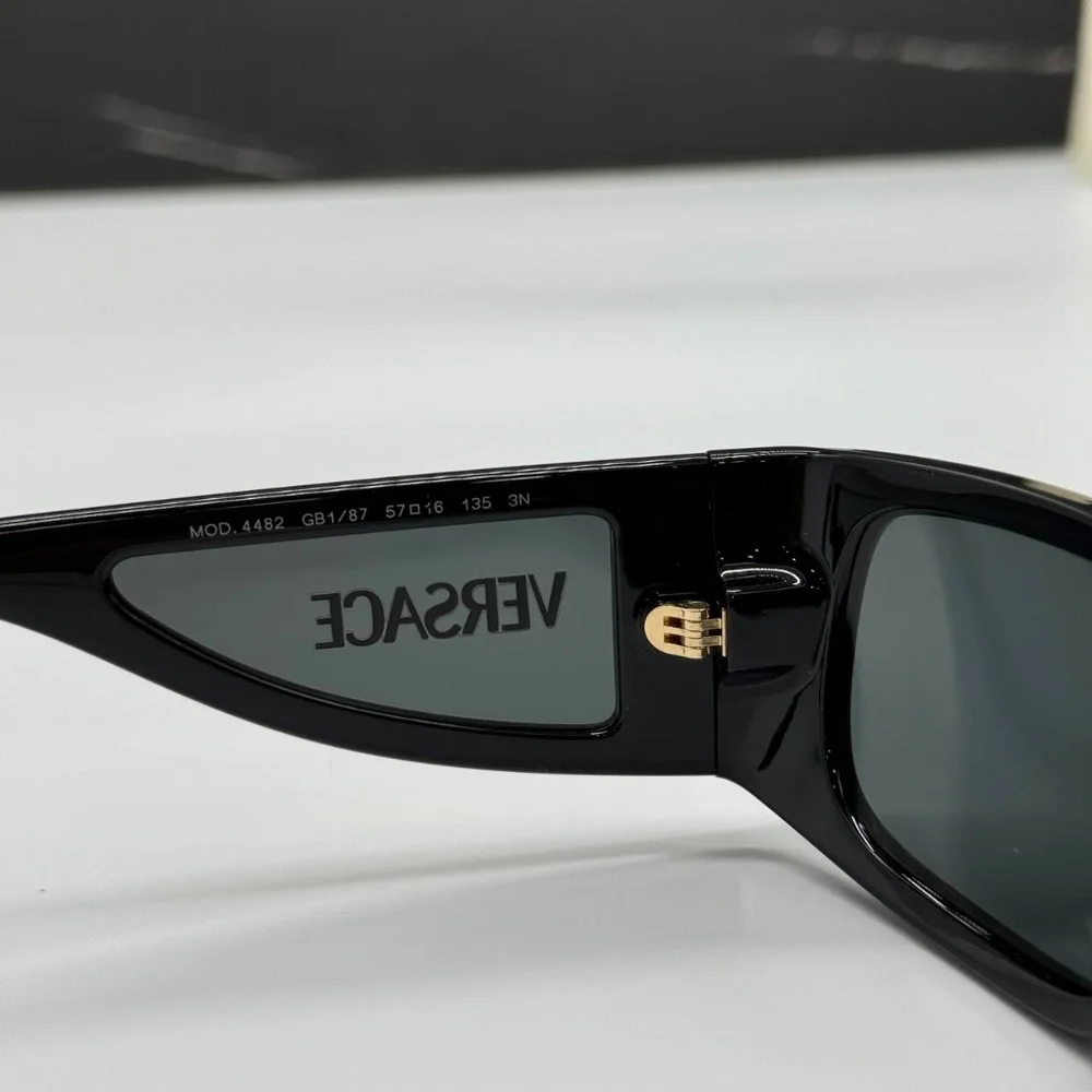 NEW MOD 4482 GB1/87 VERSACE BLACK SHIELD VE4482 GB187 UNISEX VERSACE SUNGLASSES